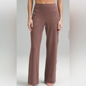 Lululemon align high rise wide leg pant 31” dark oxide size 6